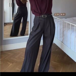 NWT Zara oversized Black Wide Leg pants size L